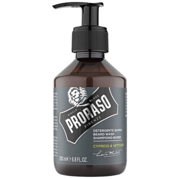 Proraso Cypress & Vetyver Beard Wash - Beard shampoo with the scent of cypress and vetiver 200 ml
