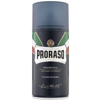 Proraso Blue Shaving Foam - Shaving foam with aloe vera and vitamin E.
