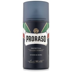 Proraso Blue Shaving Foam - Shaving foam with aloe vera and vitamin E.