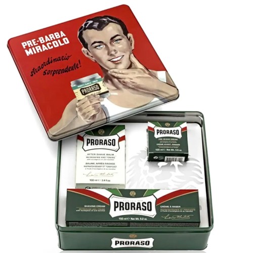 Proraso Green Shaving Set - Classic gift set for shaving 350 ml