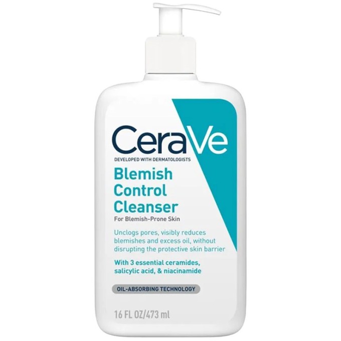 CeraVe Facial Cleansers Blemish Control Cleanser - veido prausiklis spuoguotai odai, 473 ml