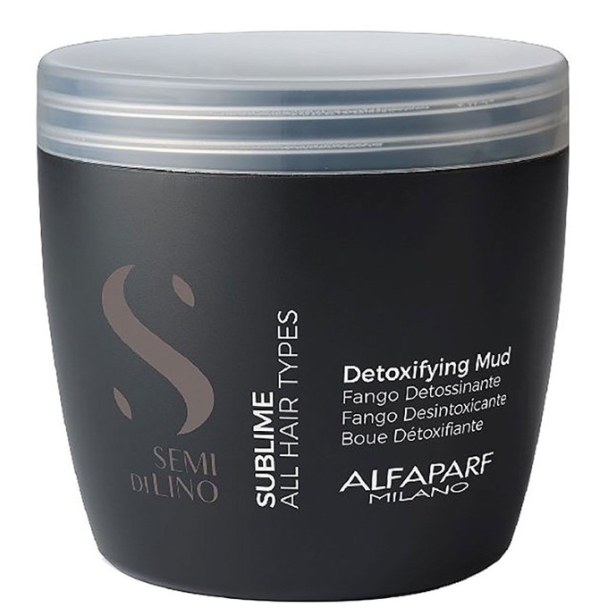Alfaparf Milano Semi Di Lino Sublime Detoxifying Mud - Drėkinamasis valomasis kremas visų tipų