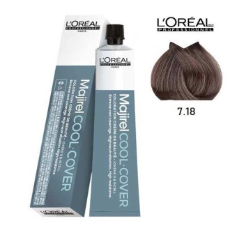 L´Oréal Professionnel Majirel Cool Cover - profesionalūs ilgalaikiai plaukų dažai, 50 ml 7.18