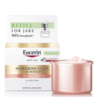 Eucerin Hyaluron-Filler+Elasticity Day Rosé Cream Refill SPF 30 - papildymas dieniniam kremui nuo