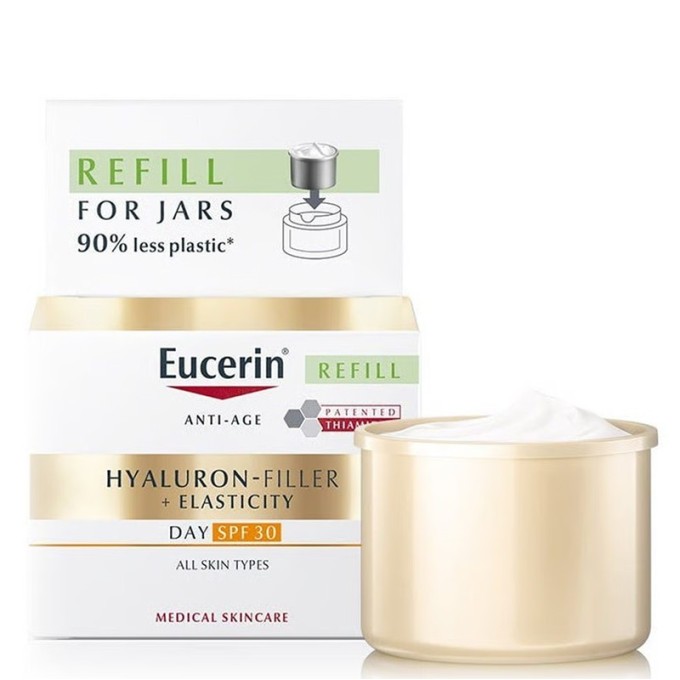 Eucerin Hyaluron-Filler+Elasticity Day Cream Refill SPF 30 - papildymas dieniniam kremui nuo