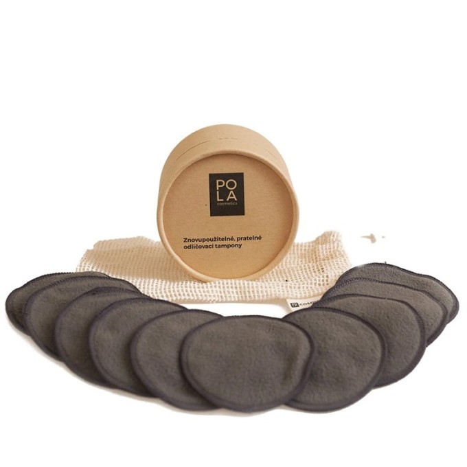 Pola Cosmetics Makeup Remove Pads - Makeup remover pads with carbon fibers (10 vnt.)