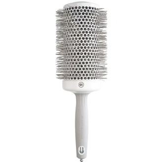 Olivia Garden Expert Blowout Speed Round Brush Wavy Bristles White & Grey ( 65 mm )