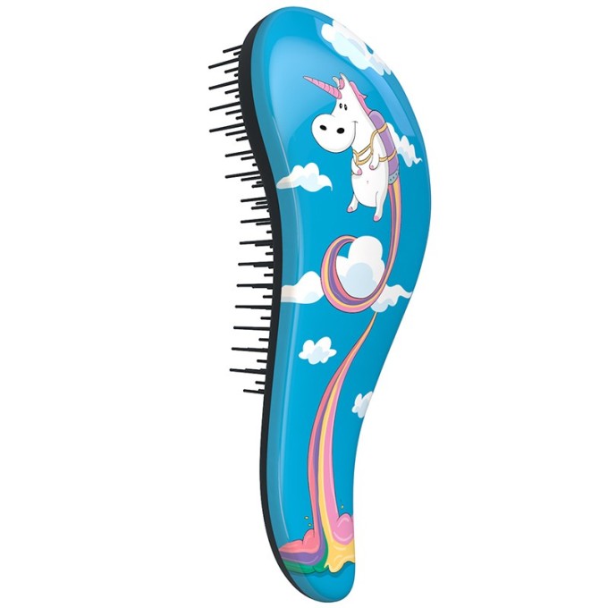 Dtangler Detangling The Mini Brush - Baby hair brush Unicorn Blue
