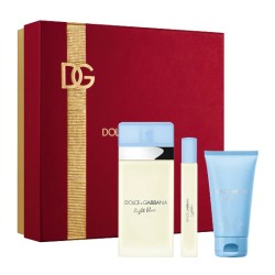 Dolce Gabbana Light Blue dovanų rinkinys EDT 100 ml, kūno kremas Light Blue 50 ml ir miniatiūrinis