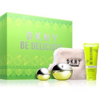 DKNY Be Delicious Dárková sada EDP 100 ml, tělové mléko 100 ml, miniaturka EDP 15 ml a pouch 100ml