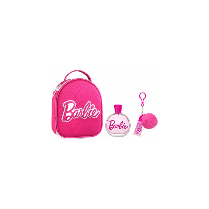 FRAGRANCES FOR CHILDREN Barbie Dárková sada EDT 100 ml, lesk na rty s přívěškem a batoh 100ml