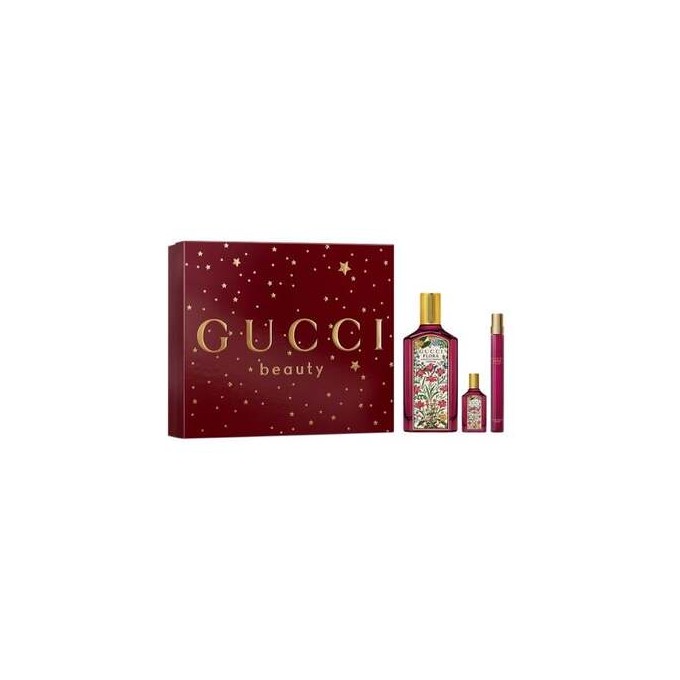 Gucci Flora Gorgeous Gardenia Intense Dárková sada EDP 100 ml, miniaturka EDP 10 ml a miniaturka EDP 5 ml 100ml