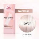 Wella Professional Shinefinity Zero Lift Glaze - plaukų dažai, 60 ml - 09/07 Beige Sand