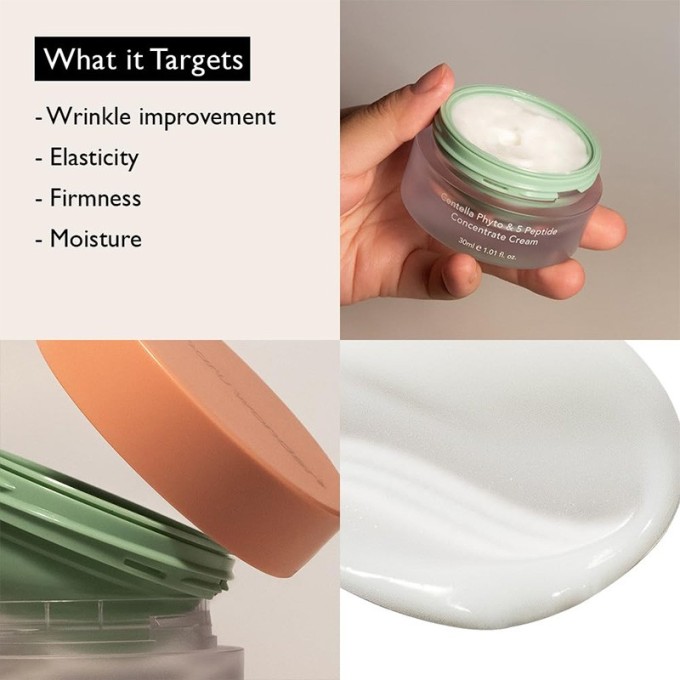 Haruharu Wonder Centella Phyto & 5 Peptide Concentrate Cream - odos senėjimą stabdantis kremas, 30