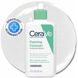 CeraVe Cleansing Foaming Gel for Normal to Oily Skin (Foaming Cleanser) 236 ml