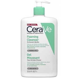 CeraVe Cleansing Foaming Gel for Normal to Oily Skin (Foaming Cleanser) 1000 ml