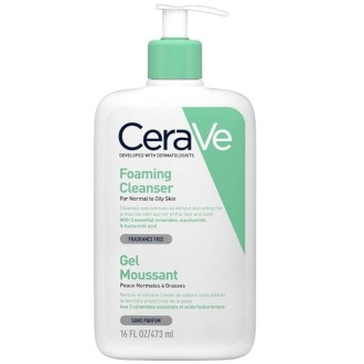 CeraVe Cleansing Foaming Gel for Normal to Oily Skin (Foaming Cleanser) 473 ml