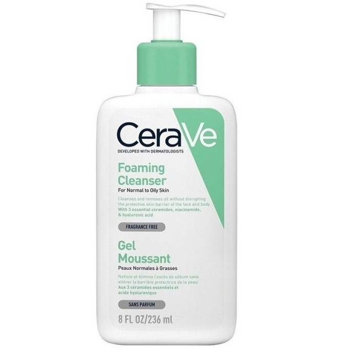 CeraVe Cleansing Foaming Gel for Normal to Oily Skin (Foaming Cleanser) 236 ml