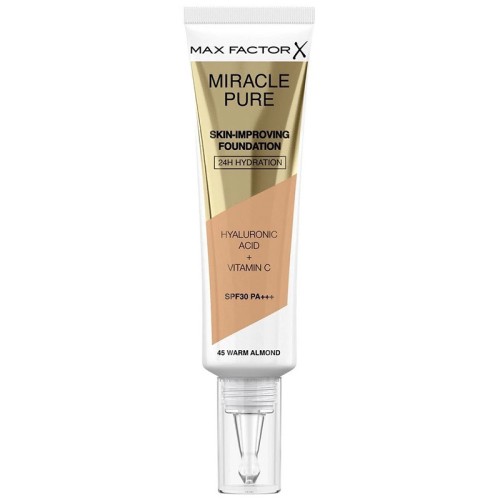 Max Factor Miracle Pure Skin-Improving Foundation SPF30 30 ml 45 Warm Almond