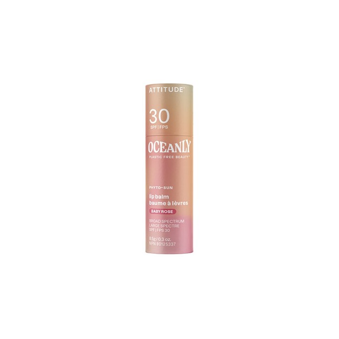 Attitude Lip Balm SPF 30 - tonuojantis lūpų balzamas, 8,5 g - Baby Rose