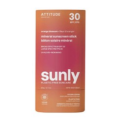 Attitude Orange Blossom Sunly Mineral Sunscreen Stick SPF 30 - mineralinis pieštukas nuo saulės