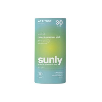 Attitude Sunly Mineral Sunscreen Stick SPF 30 - mineralinis pieštukas nuo saulės kūnui, 60 g