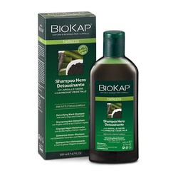 Biokap detoksikuojantis plaukų šampūnas su juodu moliu ir aktyvuota anglimi, 200 ml