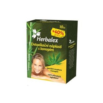Herbamedicus Detoxikační náplastí s konopím 10 ks + 40% GRATIS