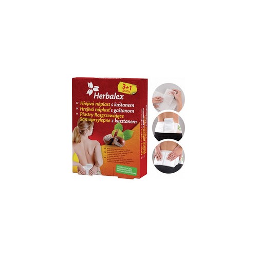 Herbamedicus Hřejivé náplasti s kaštanem 3+1 gratis + bederní pás