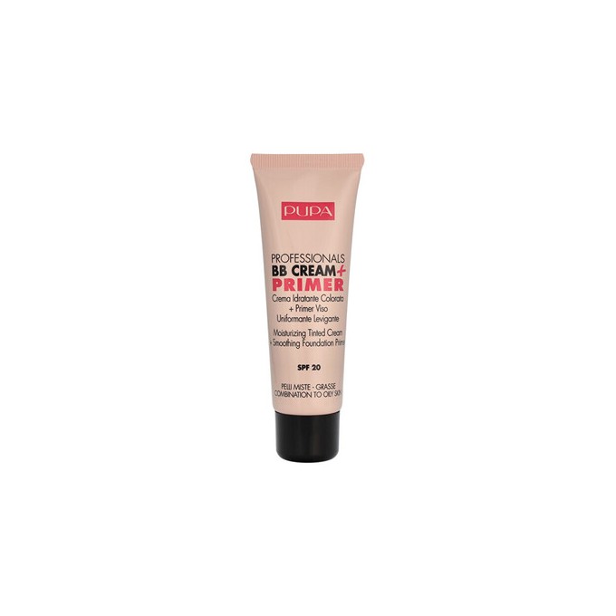 Pupa BB Cream+Primer Moisturizing Tinted Cream - BB kremas ir makiažo bazė, 50 ml 002 Sand