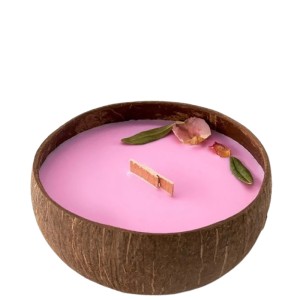 Tropikalia Svíčka z kokosu - vůně Růže