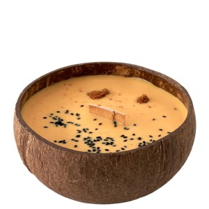 Tropikalia Svíčka v kokosu - vůně Vanilla, caramel