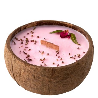 Tropikalia žvakė kokose, slyvų, rožių ir pačiulių kvapas