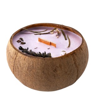 Tropikalia Svíčka v kokosu - vůně levandule