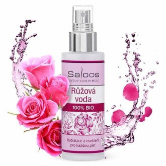 Saloos Růžová voda 100% BIO - grynas, ekologiškas damaskinių rožių vanduo, 100 ml