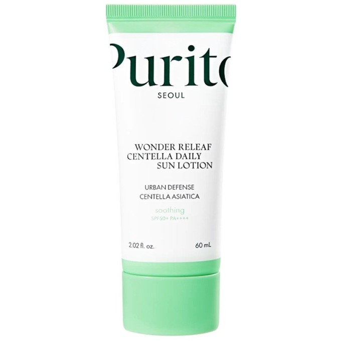 Purito Wonder Releaf Centella Daily Sun Lotion SPF 50+ - Tanning lotion for the face 60 ml