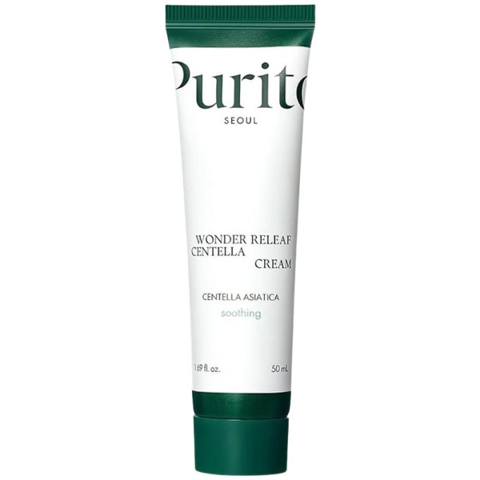 Purito Wonder Releaf Centella Cream - raminantis odos kremas su azijietiška virkštele, 50 ml