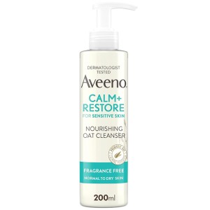 Aveeno Calm + Restore Nourishing Oat Cleanser - Raminantis valomasis kremas, 200 ml
