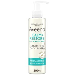 Aveeno Calm + Restore Nourishing Oat Cleanser - Raminantis valomasis kremas, 200 ml