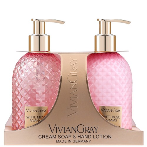 Vivian Gray White Musc & Ananas Cream Soap & Hand Lotion Set