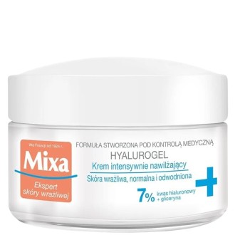 Mixa Hyalurogel Gel-Cream Hydratation 24H - drėkinamasis kremas normaliai sausai odai, 50 ml