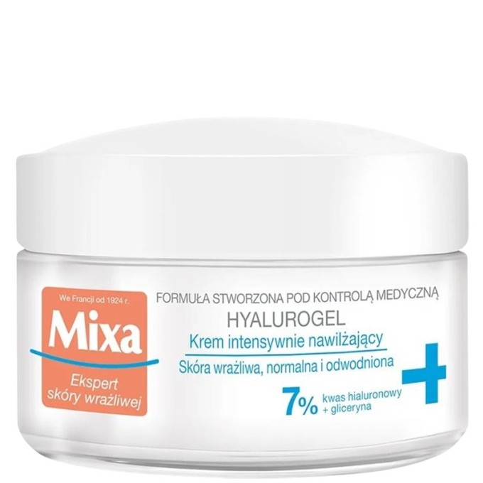 Mixa Hyalurogel Gel-Cream Hydratation 24H - drėkinamasis kremas normaliai sausai odai, 50 ml