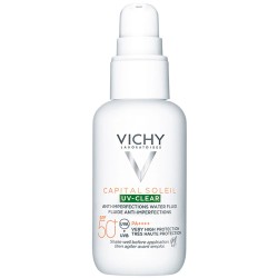 Vichy SPF 50+ Capital Soleil UV-Clear Anti-Imperfections Water Fluid - fluidas nuo odos netobulumų