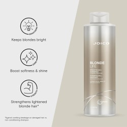 Joico Blonde Life Brightening Shampoo - šampūnas šviesiems plaukams, 1000 ml