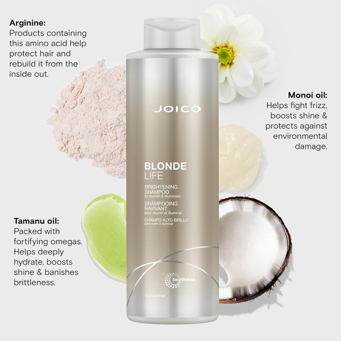 Joico Blonde Life Brightening Shampoo - šampūnas šviesiems plaukams, 1000 ml