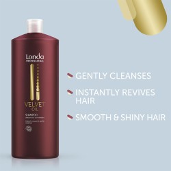 Londa Professional Velvet Oil Shampoo - plaukus atgaivinantis šampūnas su argano aliejumi, 1000 ml
