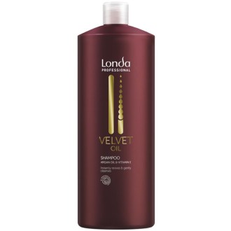 Londa Professional Velvet Oil Shampoo - plaukus atgaivinantis šampūnas su argano aliejumi, 1000 ml