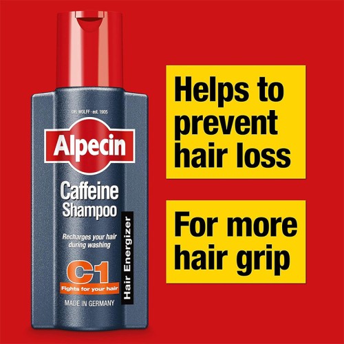 Alpecin C1 Energizer Coffein Shampoo - šampūnas su kofeinu vyrams, 375 ml
