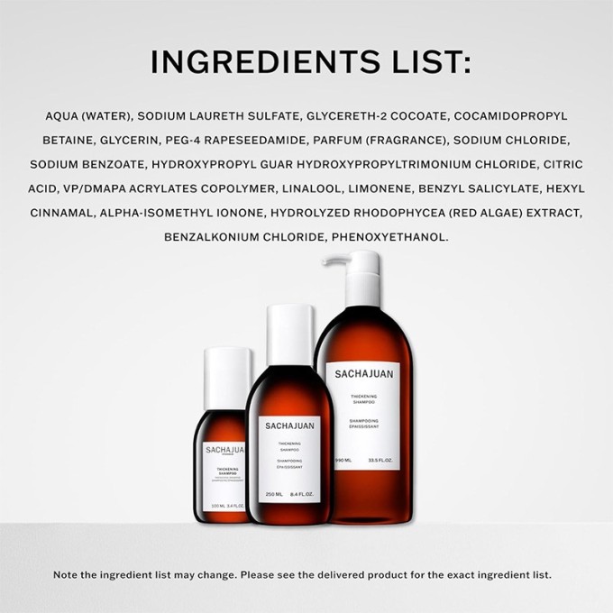 Sachajuan Thickening Shampoo - šampūnas ploniems ir silpniems plaukams, 1000 ml