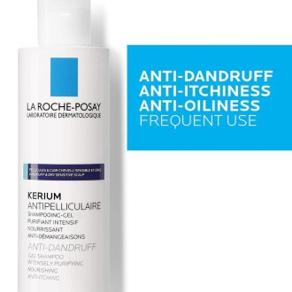 La Roche-Posay Kerium Anti-Dandruff Oily Sensitive Scalp Gel Shampoo - šampūnas nuo pleiskanų 2